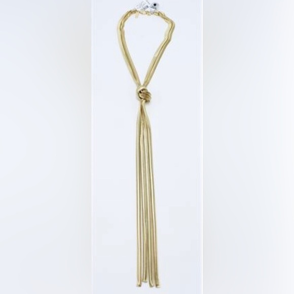 INC Gold Tone Knot Necklace - Picture 2 of 4